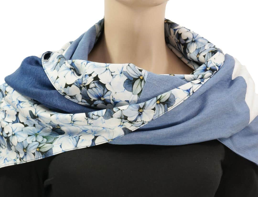 Karabinertuch Hortensie Blau