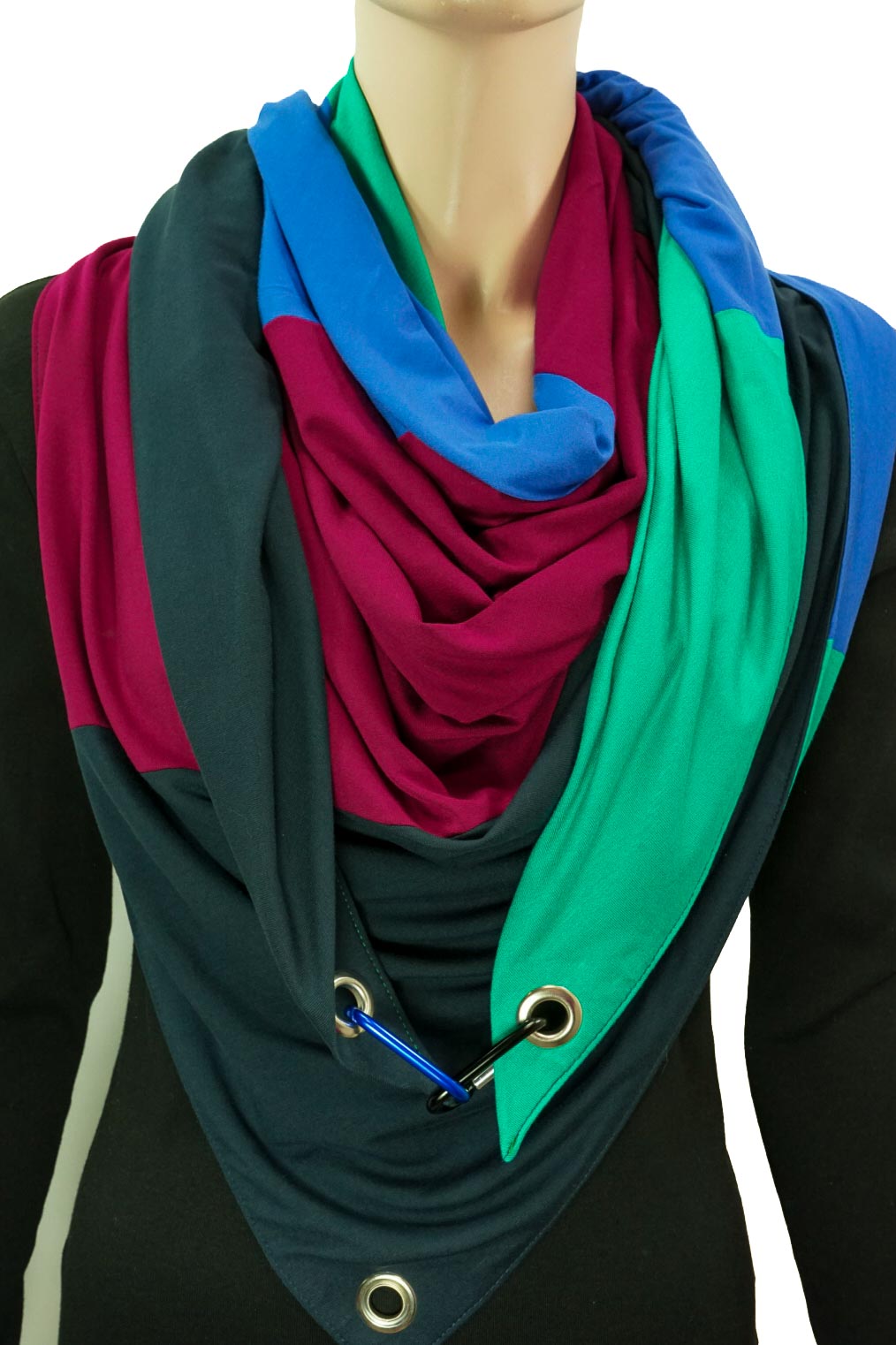 COLOR BLOCKING No. 3 | Beere | Dunkelblau | Royalblau | Smaragdgrün