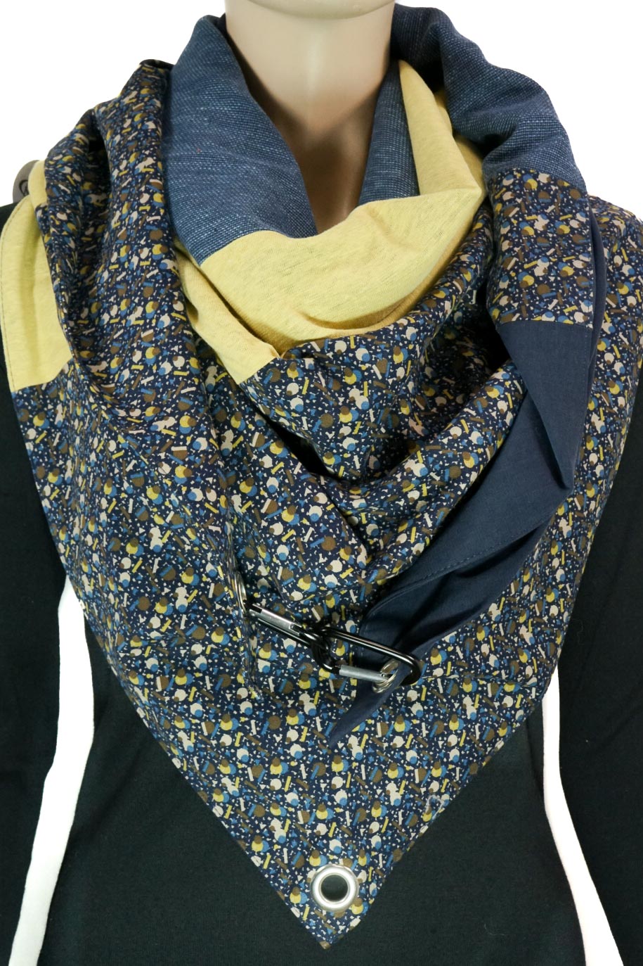 Karabinertuch KONFETTI BLAU