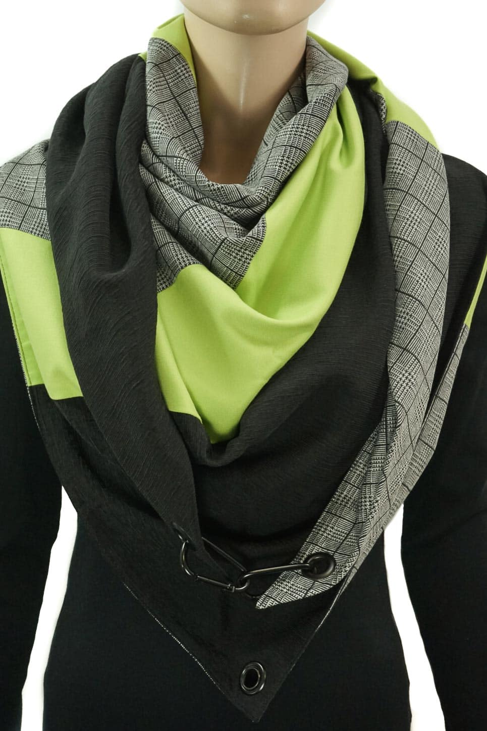 Karabinertuch Lime Check