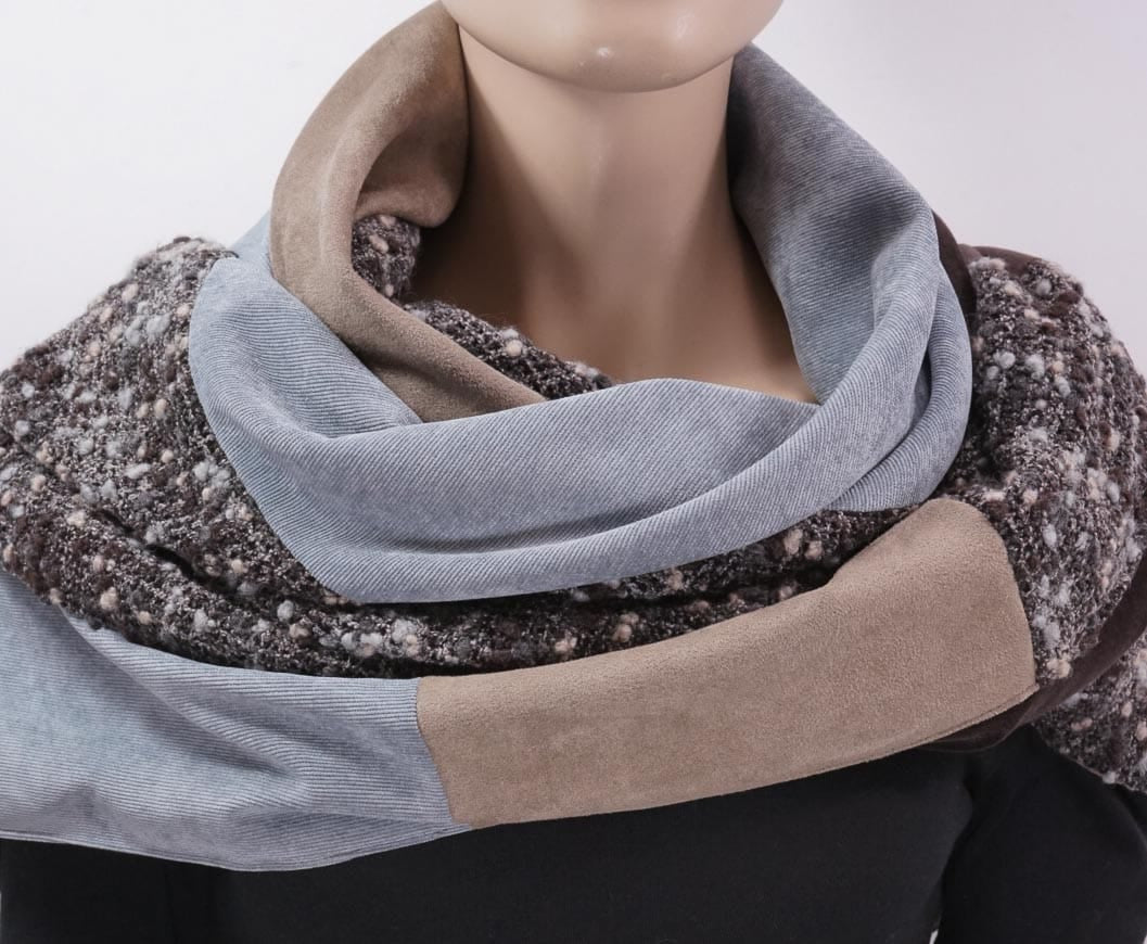 Karabinertuch Winterbalance | Bouclé, Strick & Wildlederimitat