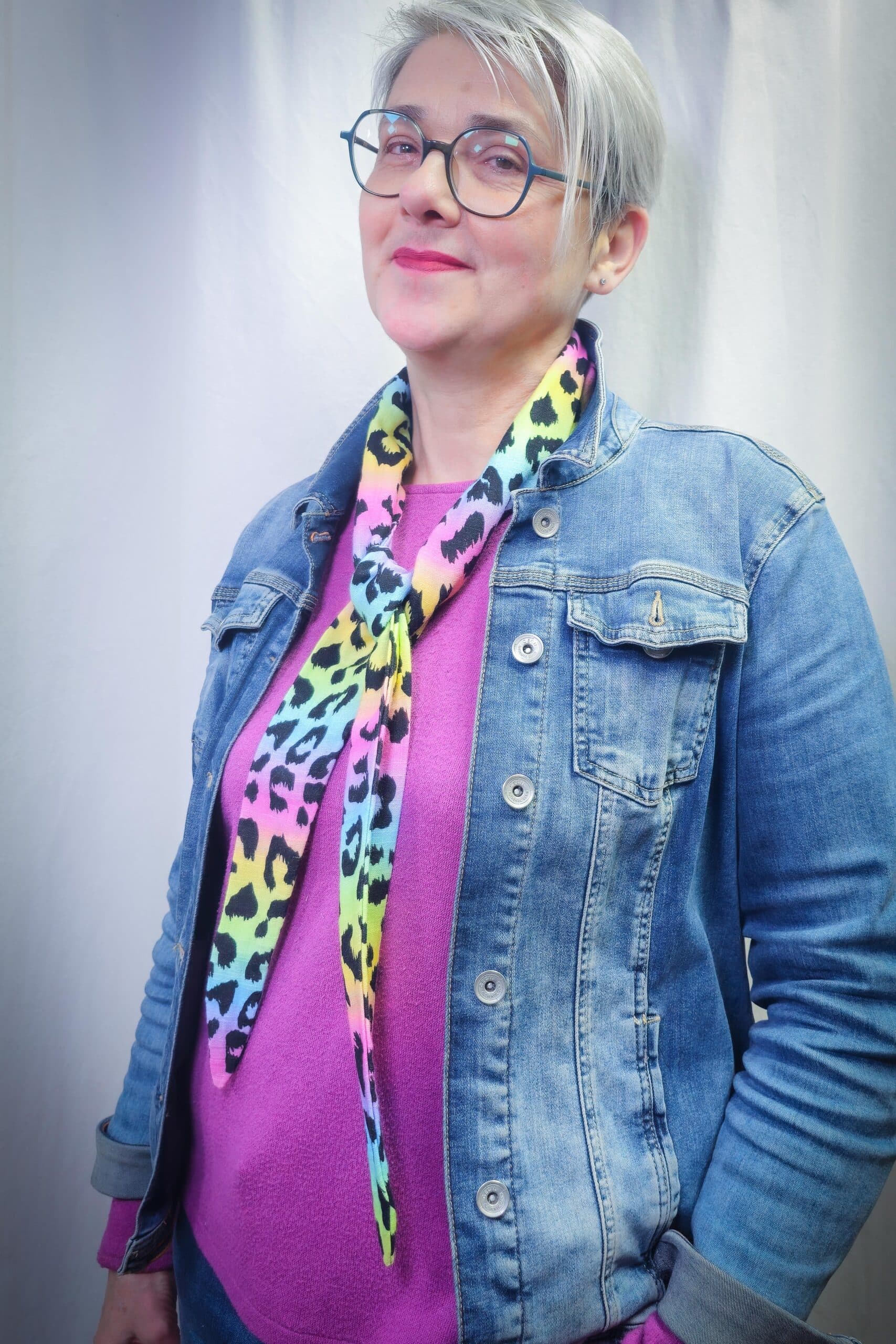 MINI Schal Leo Regenbogen | 100% Baumwolle