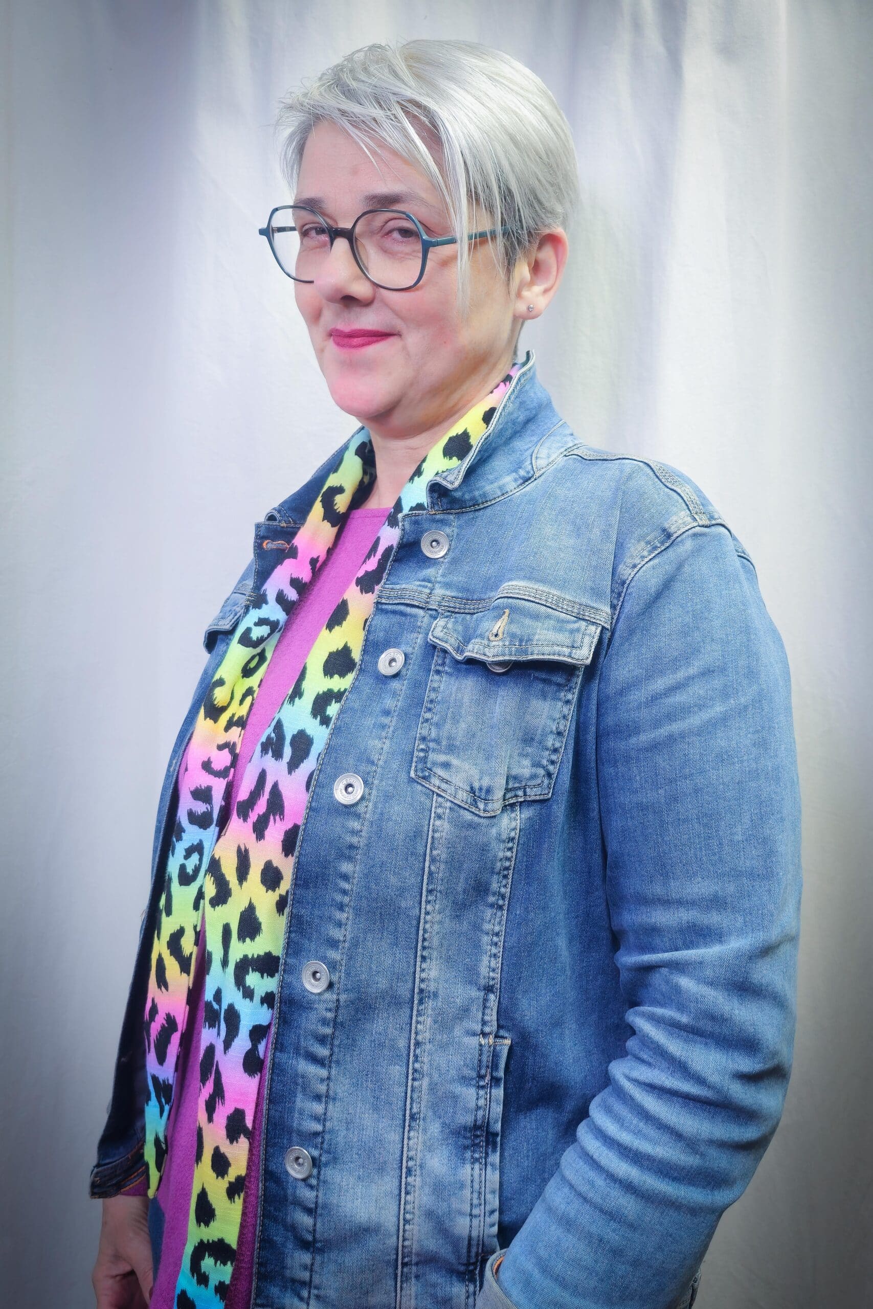 MINI Schal Leo Regenbogen | 100% Baumwolle