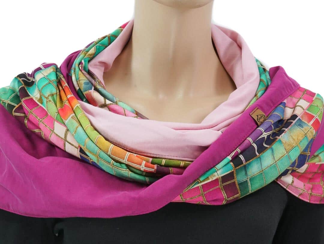 Karabinertuch BURANO pink-rosa