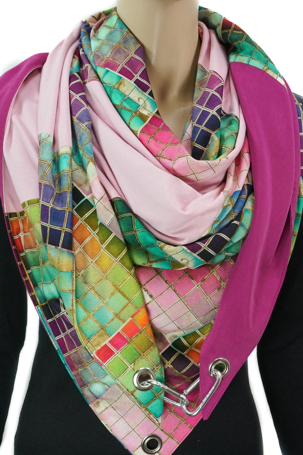 Karabinertuch BURANO pink-rosa