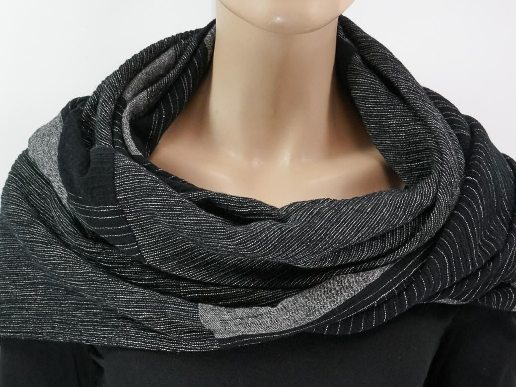 Karabinertuch MILANO Streifen SCHWARZ