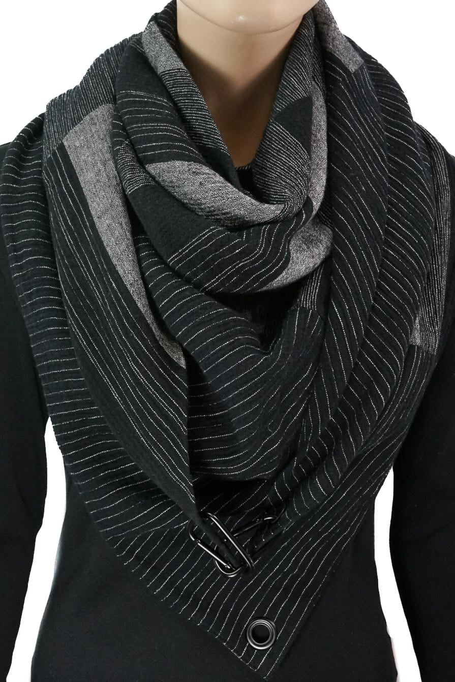 Karabinertuch MILANO Streifen SCHWARZ