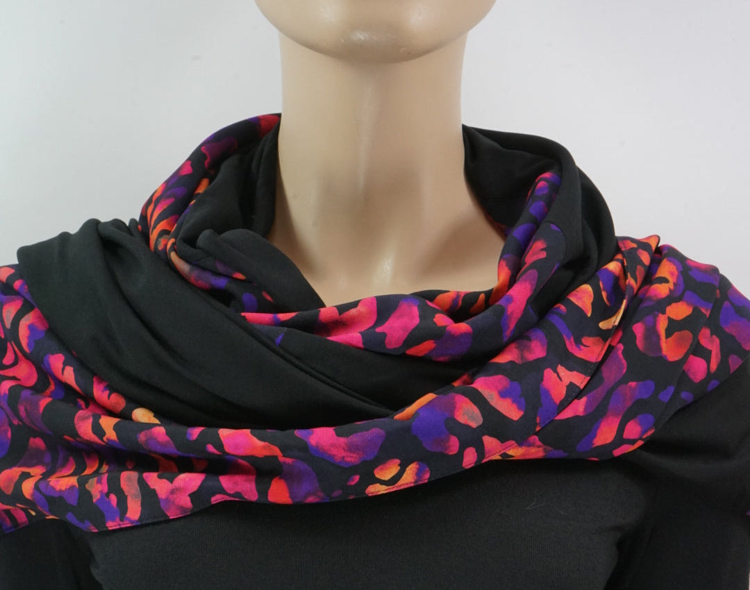 Karabinertuch LEO | schwarz-rot-lila