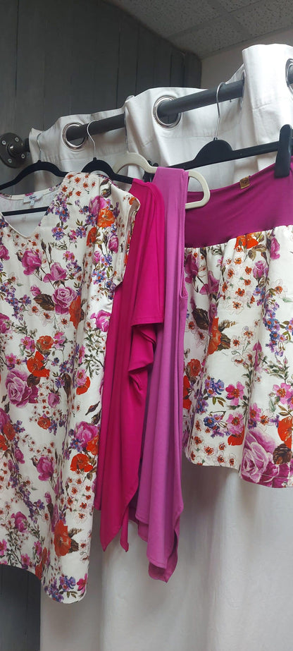 Sommerkleid mit Rosenblüten