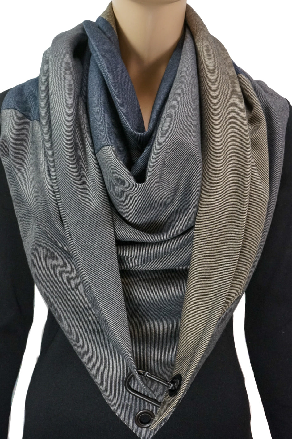 Karabinertuch TORINO | Grau • Blau • Beige