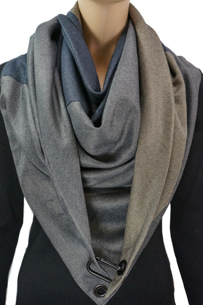 Karabinertuch TORINO | Grau • Blau • Beige