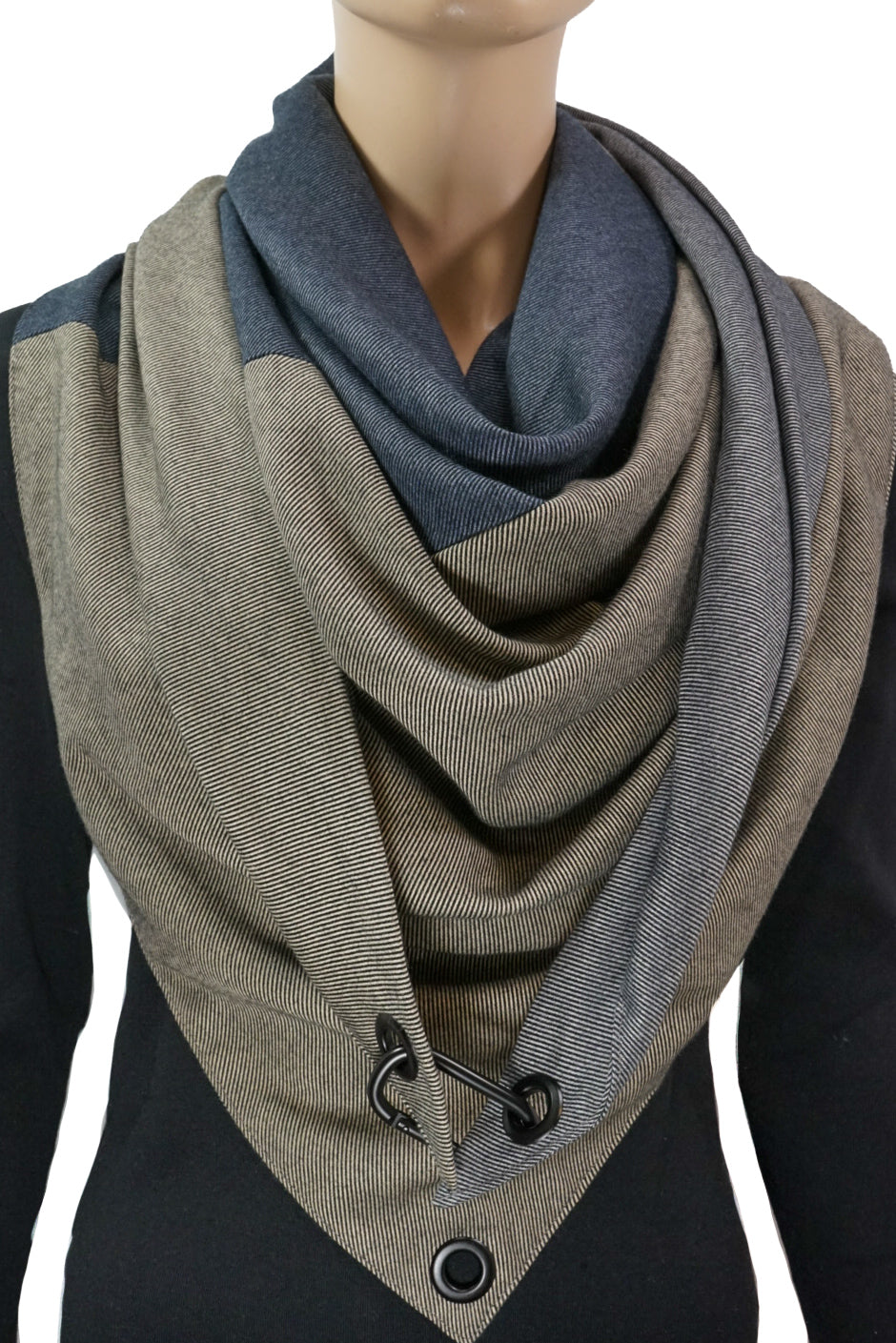 Karabinertuch TORINO | Grau • Blau • Beige