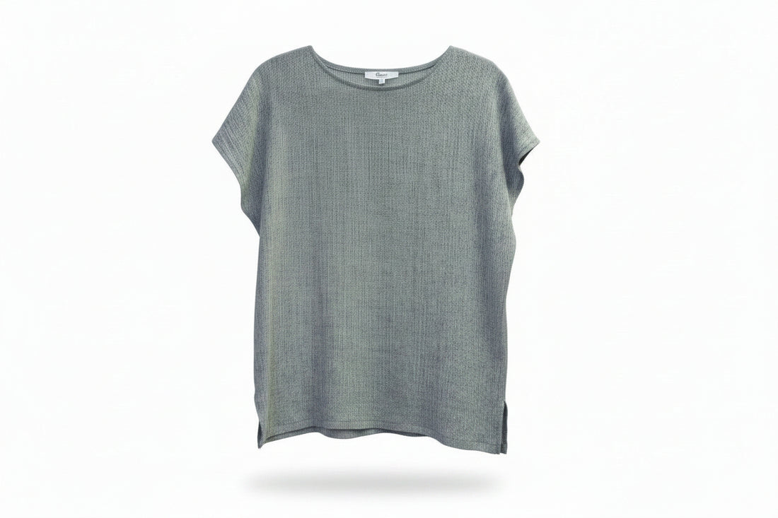 Shirt FRANCA MILANO | Hell meliert | Leinenmix