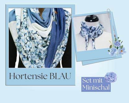 Karabinertuch Hortensie Blau