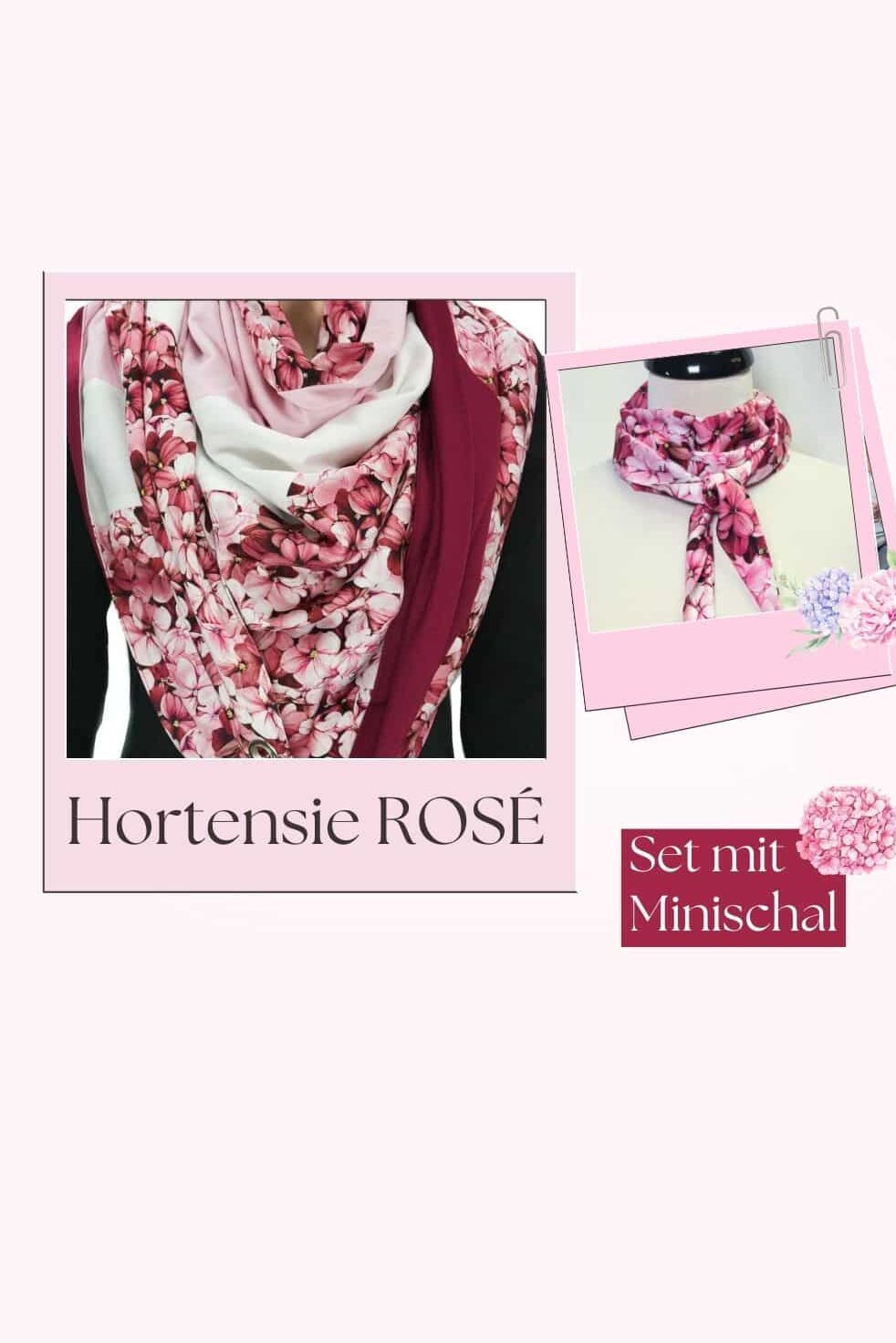 Karabinertuch Hortensie Rosé