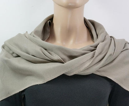 Dreieckstuch mit Karabiner, Ananas-Stoff, beige, EINLAGIG
