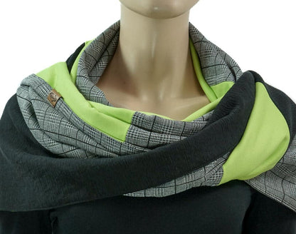 Karabinertuch Lime Check