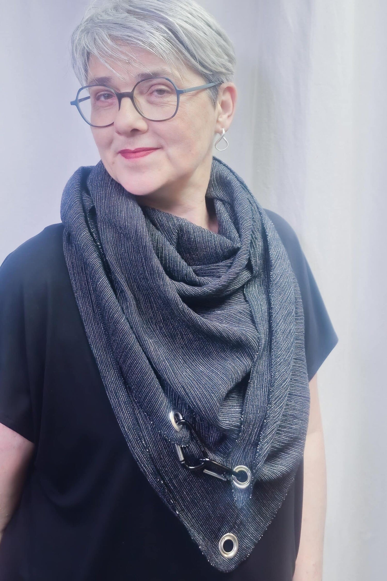 Karabinertuch, MILANO in Schwarz, EINLAGIG