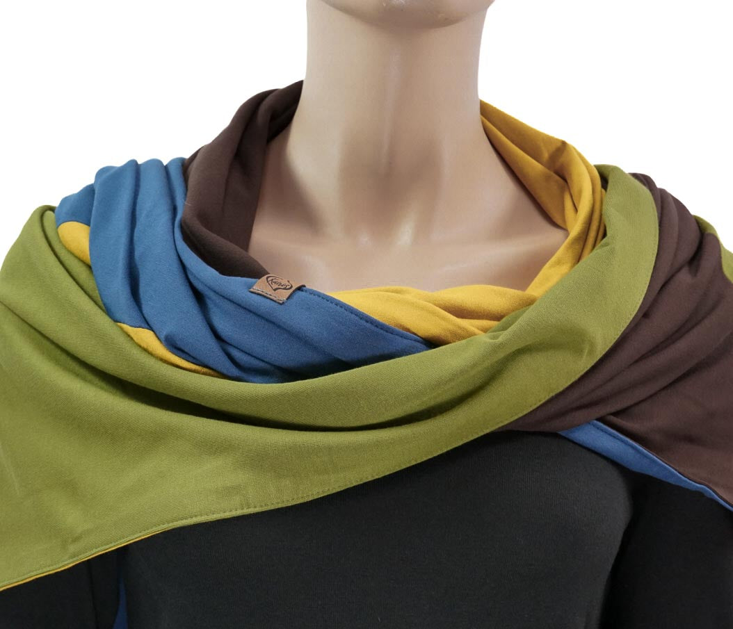 COLOR BLOCKING No. 1 | Curry | Oliv | Jeansblau | Braun