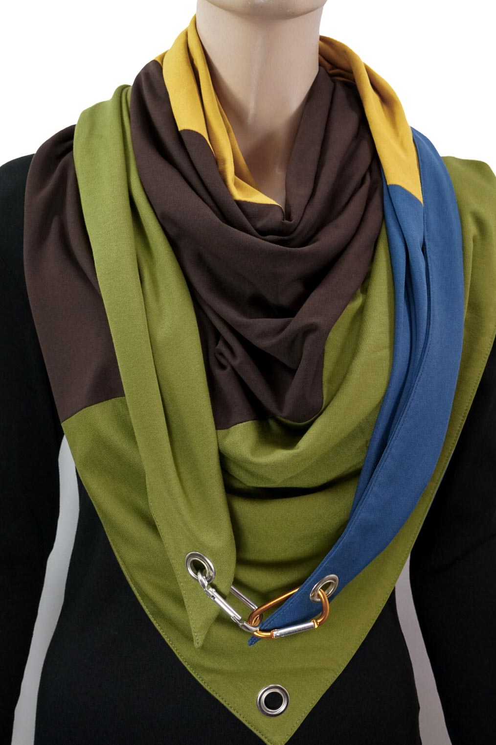 COLOR BLOCKING No. 1 | Curry | Oliv | Jeansblau | Braun