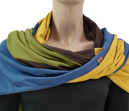 COLOR BLOCKING No. 1 | Curry | Oliv | Jeansblau | Braun