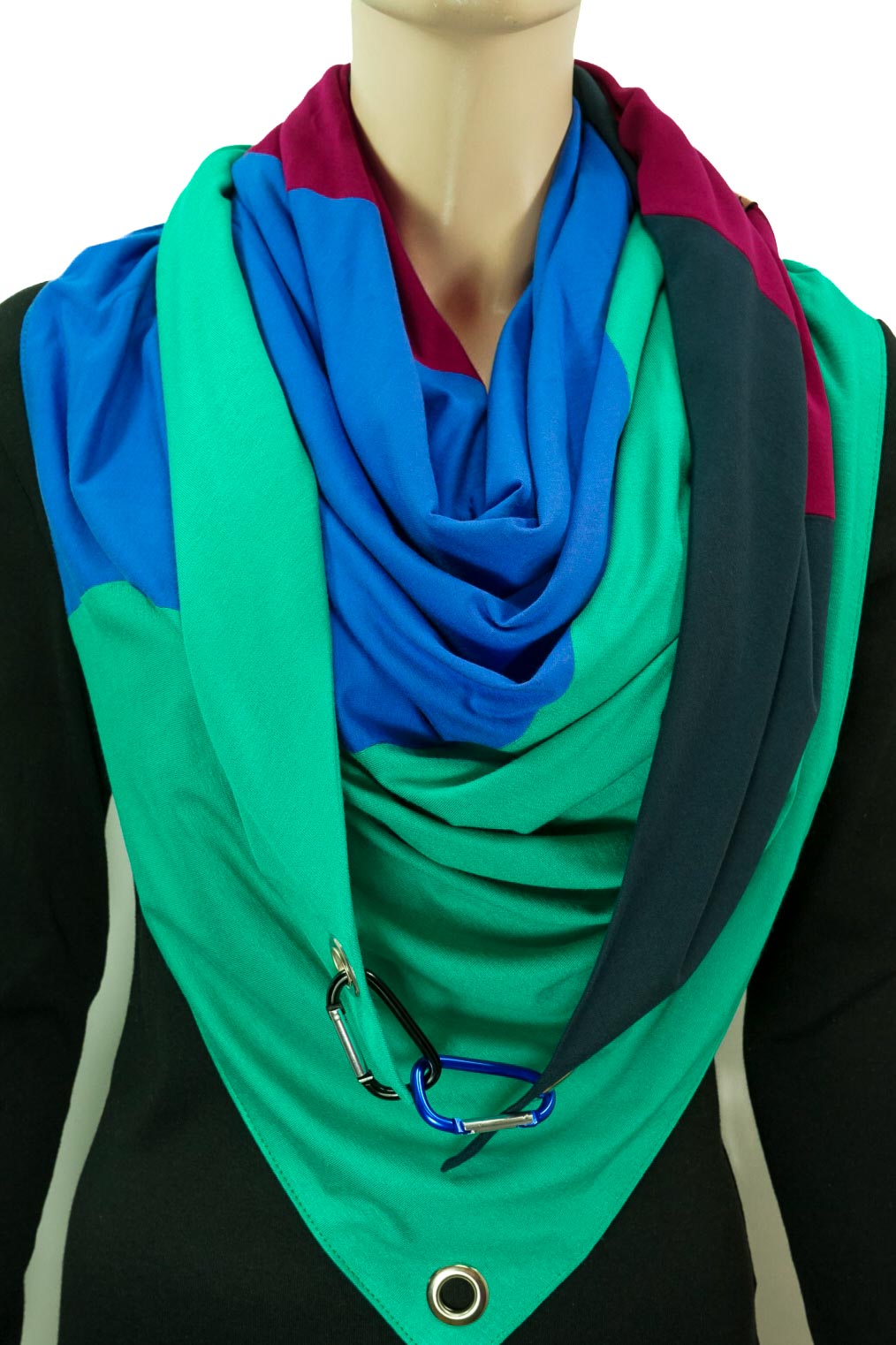 COLOR BLOCKING No. 3 | Beere | Dunkelblau | Royalblau | Smaragdgrün