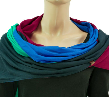 COLOR BLOCKING No. 3 | Beere | Dunkelblau | Royalblau | Smaragdgrün