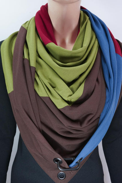 COLOR BLOCKING No. 2 | Bordeaux | Oliv | Jeansblau | Braun
