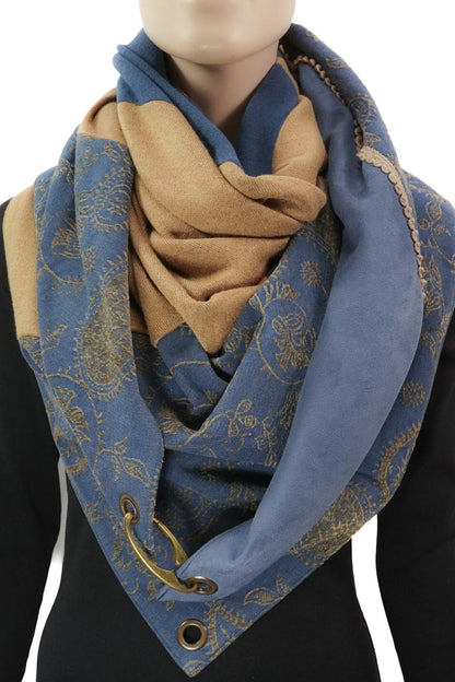 Karabinertuch PAISLEY DENIM CAMEL
