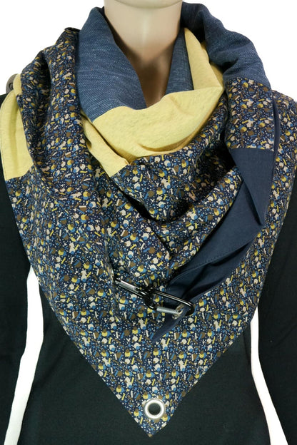 Karabinertuch KONFETTI BLAU