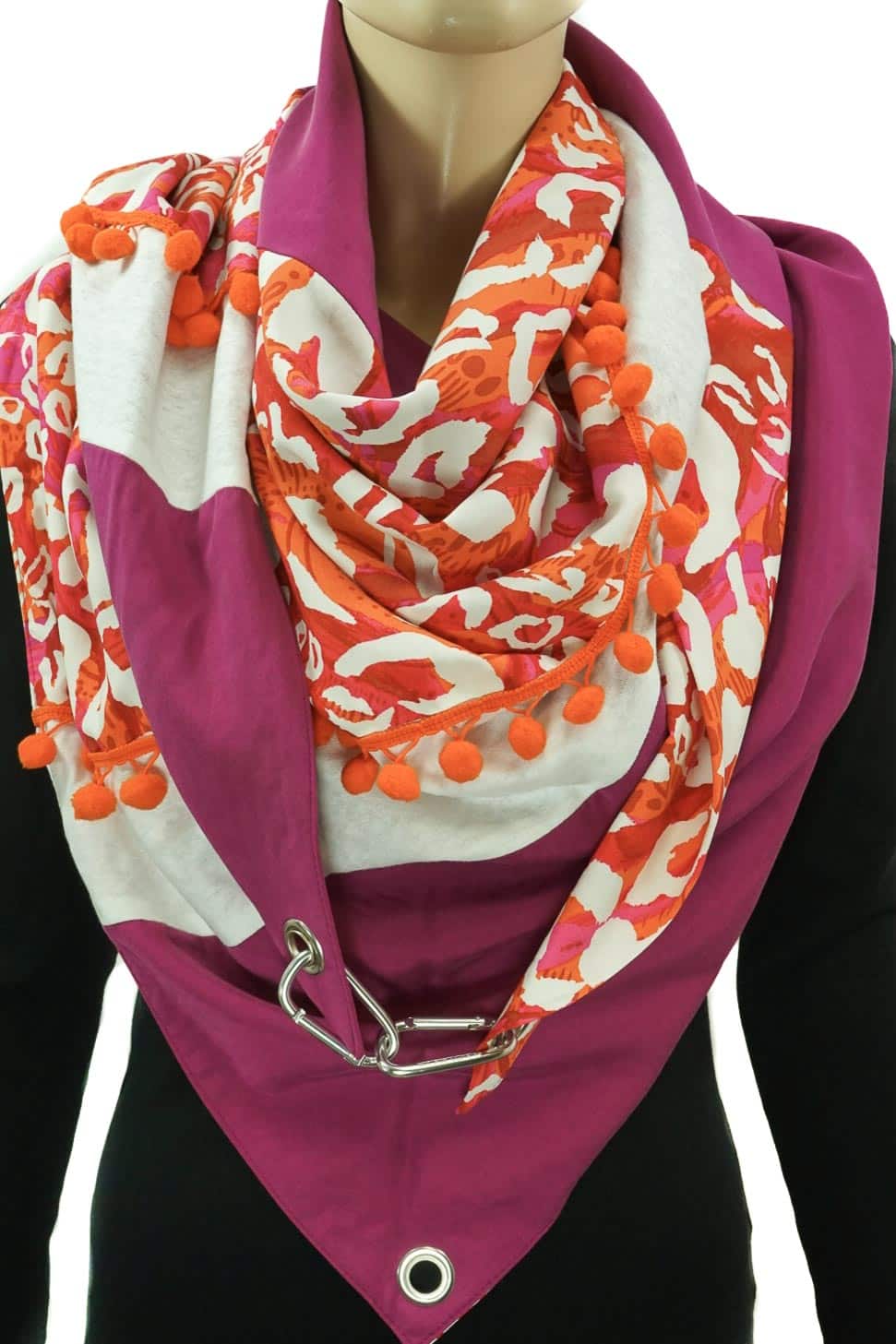 Karabinertuch Leo Pink Orange