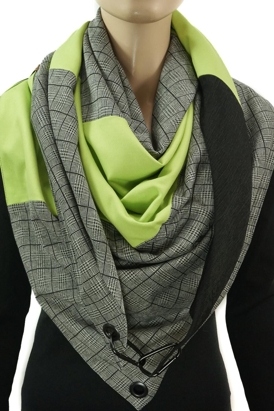 Karabinertuch Lime Check