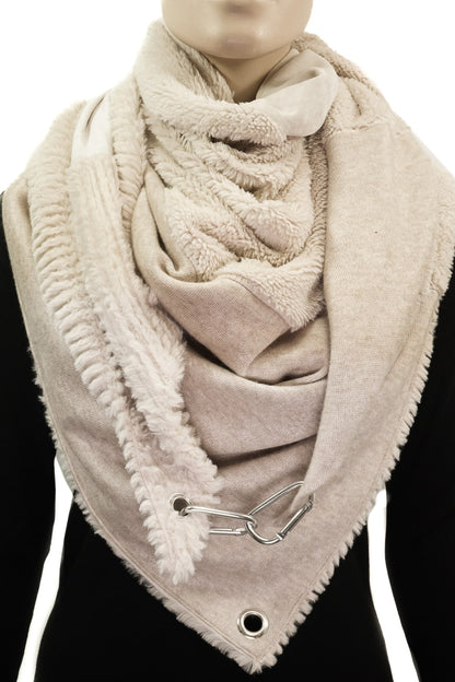 Karabinertuch in hellem Cream – dein kuscheliges Wintertuch