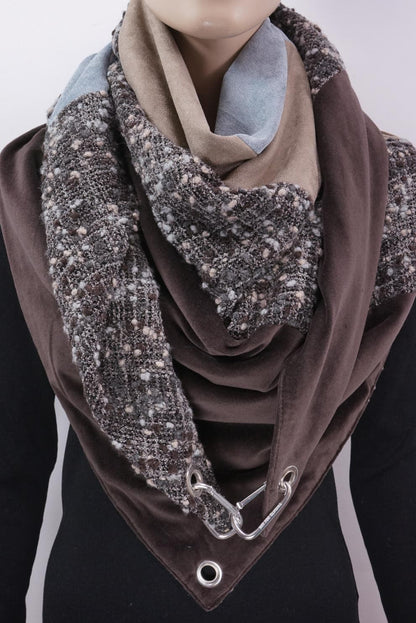 Karabinertuch Winterbalance | Bouclé, Strick &amp; Wildlederimitat