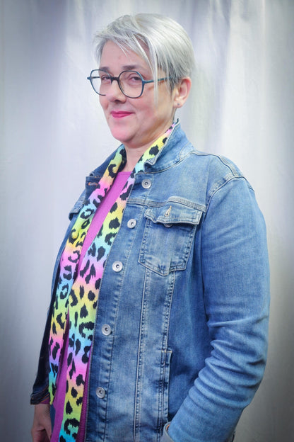 MINI Schal Leo Regenbogen | 100% Baumwolle