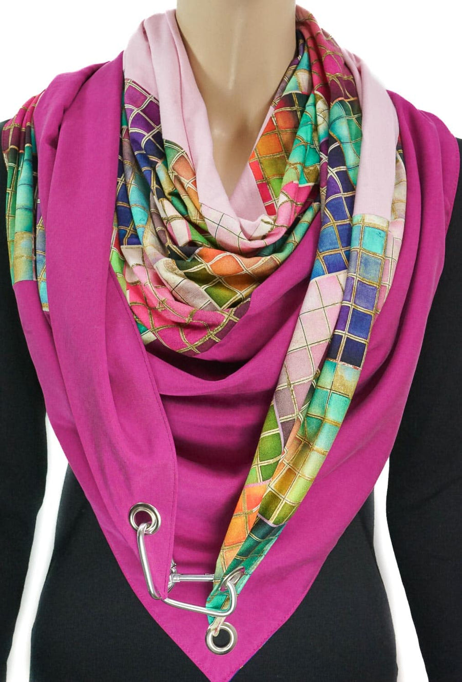 Karabinertuch BURANO pink-rosa