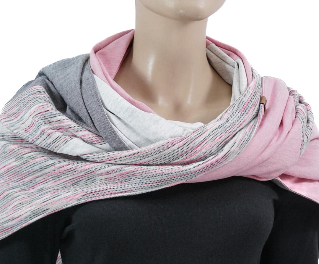 Dreieckstuch mit Karabiner, Frühling in rosa