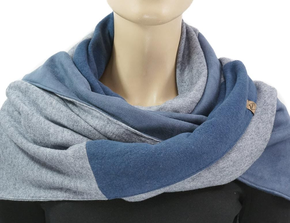 Karabinertuch |  Materialmix helles Jeansblau