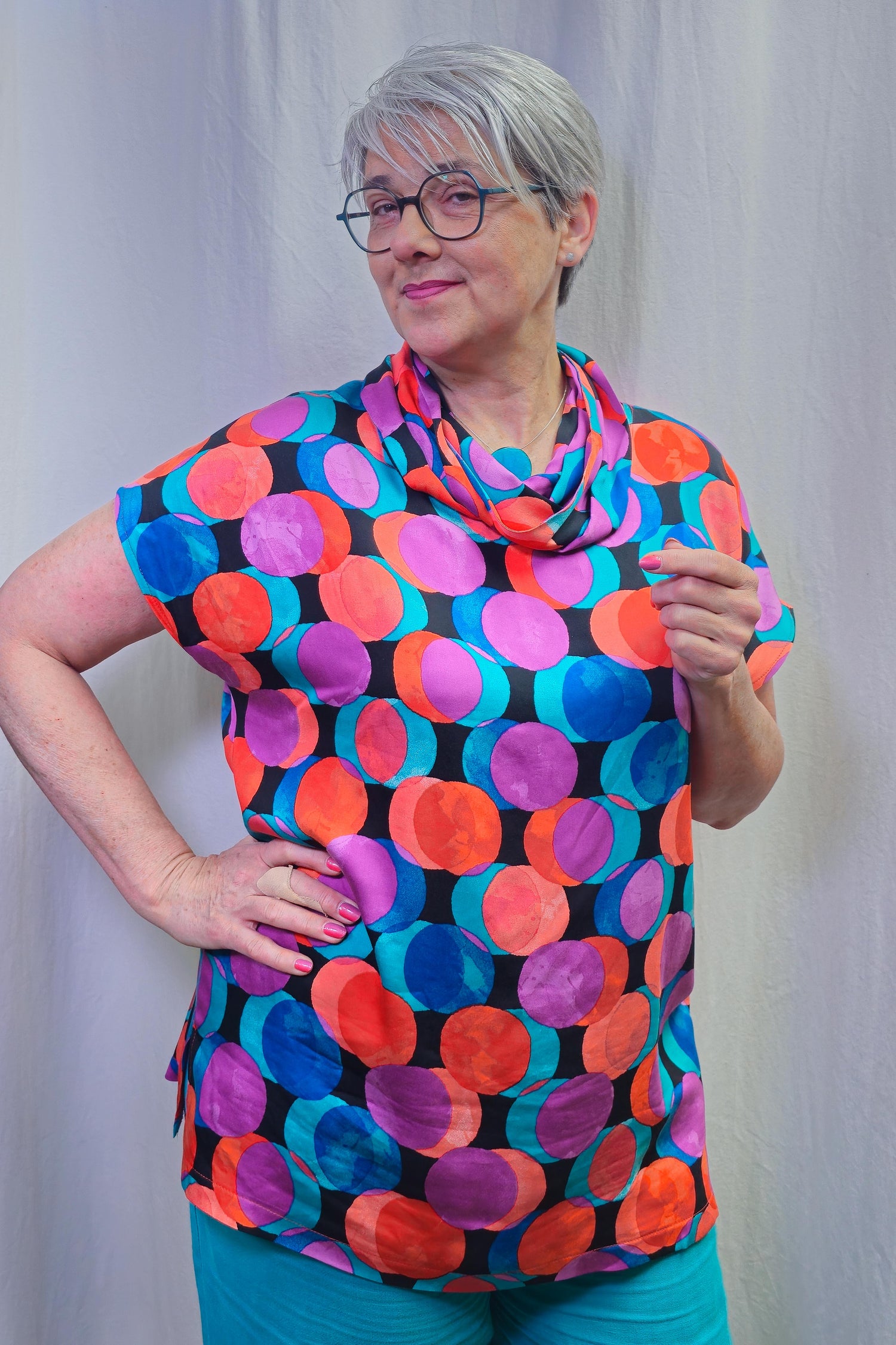 Mini Loop KREISE bunt | farbenfroher Kragenloop