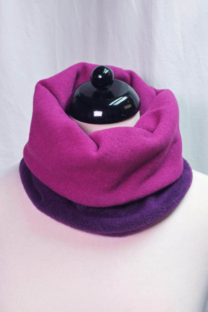 MAXI Loop | Strick | Fuchsia und Lila