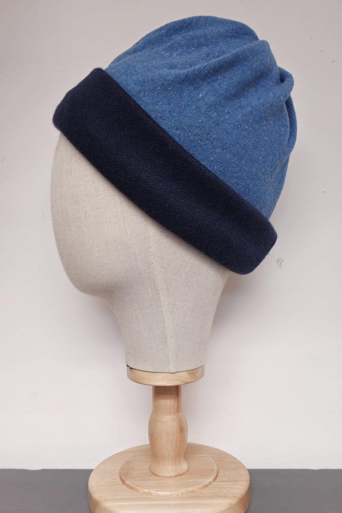 TWIST Mütze Strick Marine &amp; Hellblau
