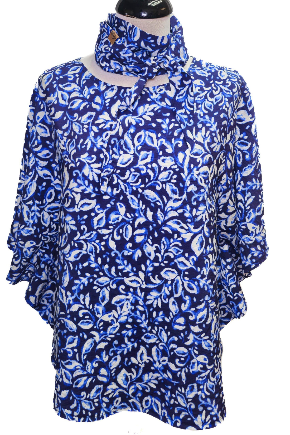 Shirt SINA | INDIGO FLORAL | Viskose | weich fallend, ruhig &amp; vielseitig