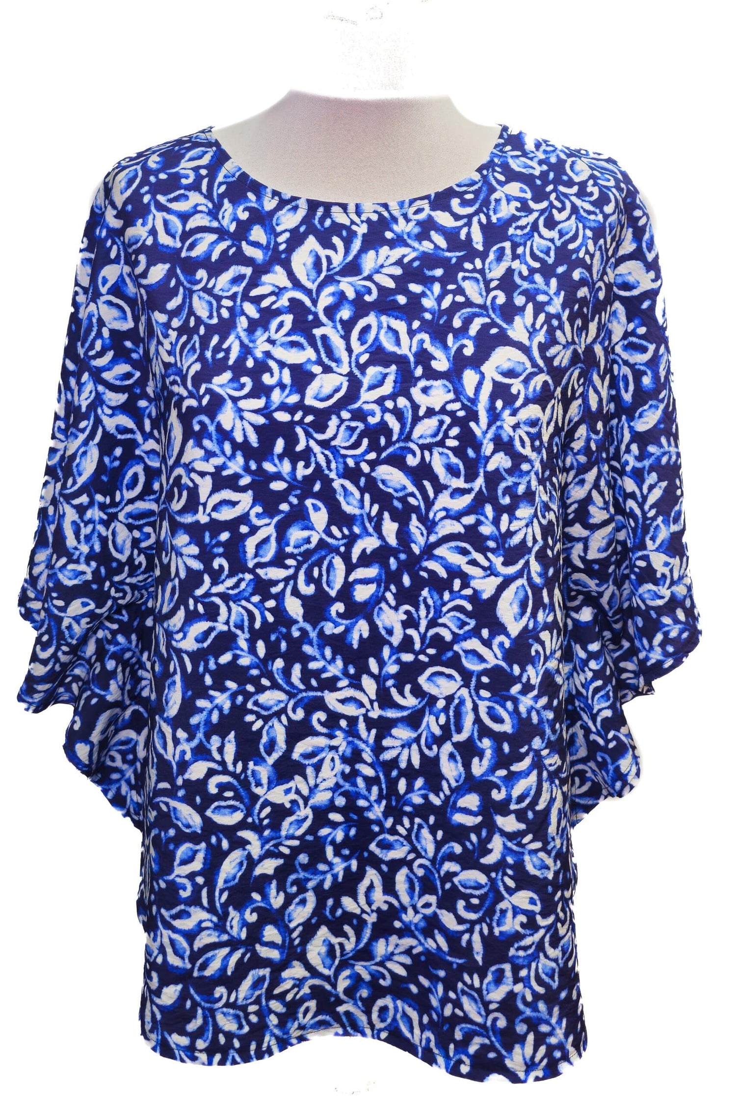Shirt SINA | INDIGO FLORAL | Viskose | weich fallend, ruhig &amp; vielseitig