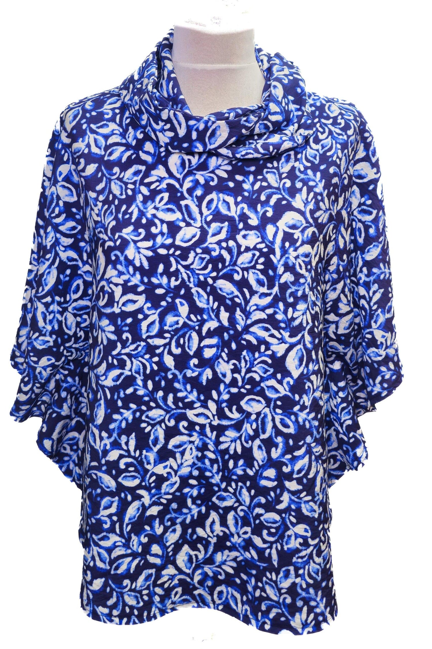 Shirt SINA | INDIGO FLORAL | Viskose | weich fallend, ruhig &amp; vielseitig