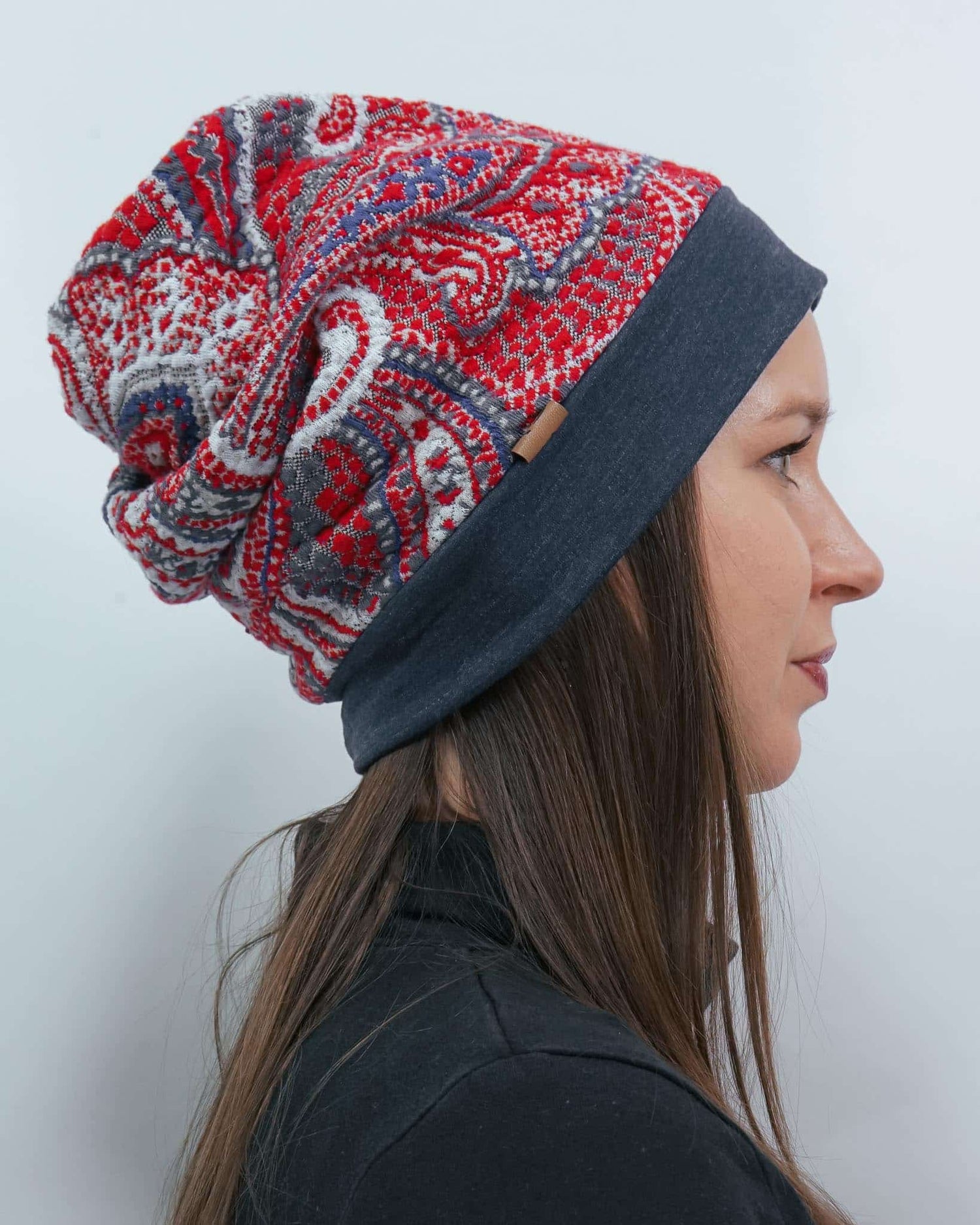 TWIST Mütze, Paisley, rot/blau