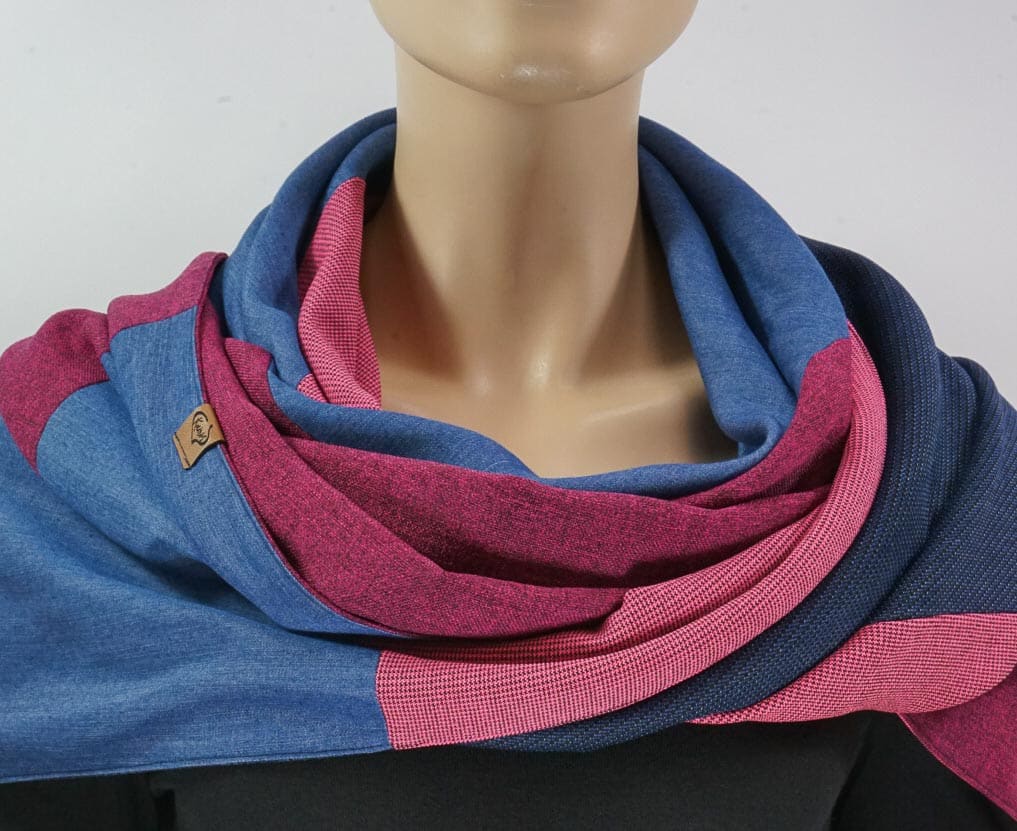 Karabinertuch Beere &amp; Denim