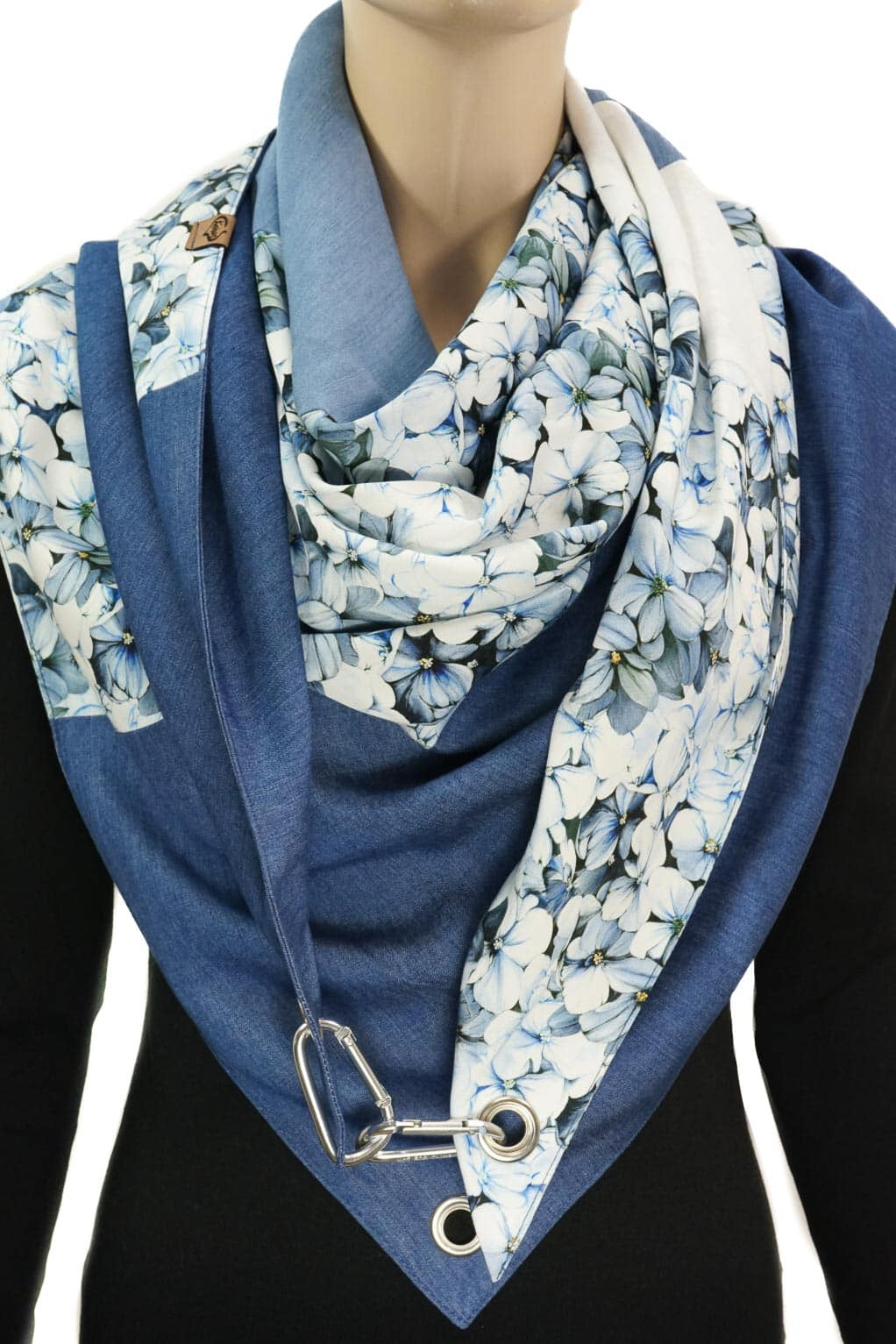 Karabinertuch Hortensie Blau