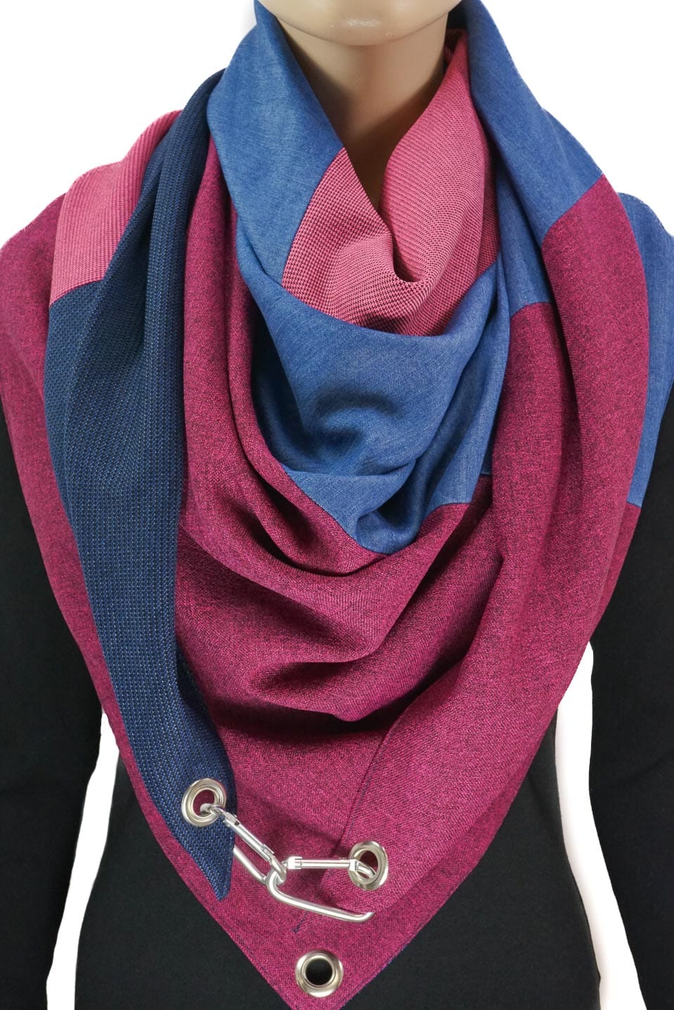 Karabinertuch Beere &amp; Denim