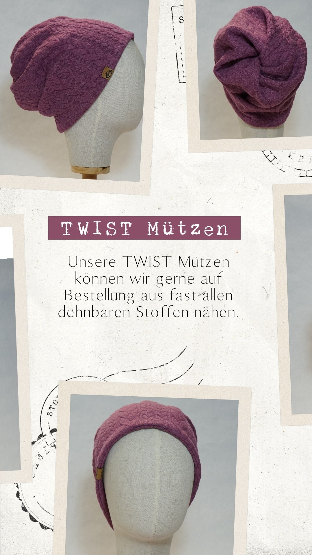 TWIST Mütze, Paisley, rot/blau