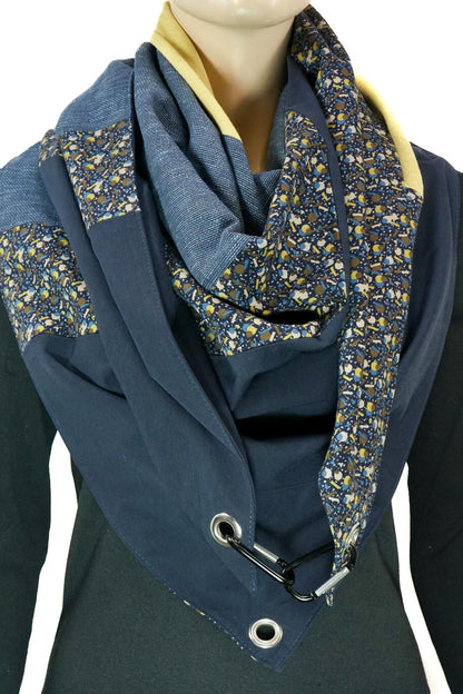 Karabinertuch KONFETTI BLAU